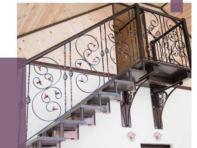 Кованые лестницы в Темрюке от 80285 руб. под ключ