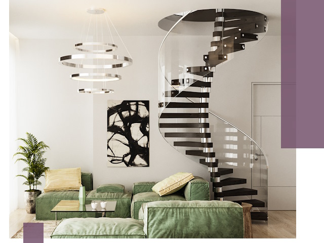 Лестницы для двухуровневой квартиры в Темрюке — изготовление и монтаж