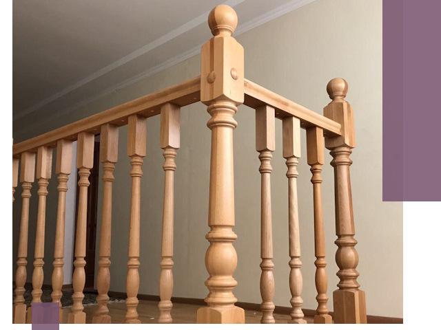 Деревянные перила на заказ в Темрюке: монтаж и изготовление