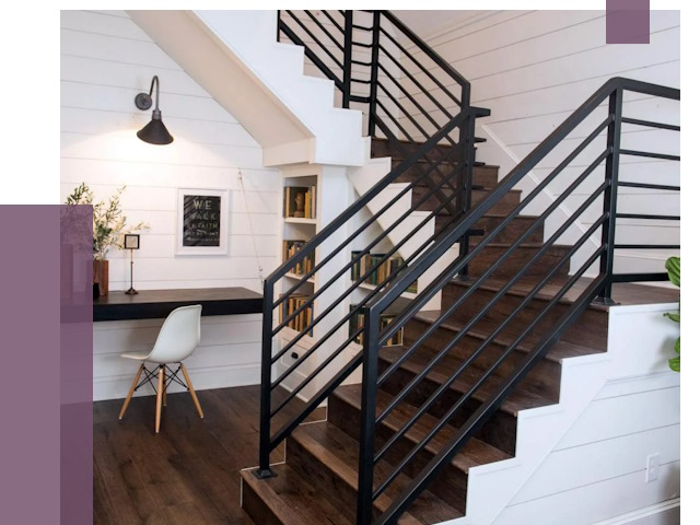 Перила для лестницы в доме в Темрюке от 7462 руб. — ПРОЛЁТ-Тмр