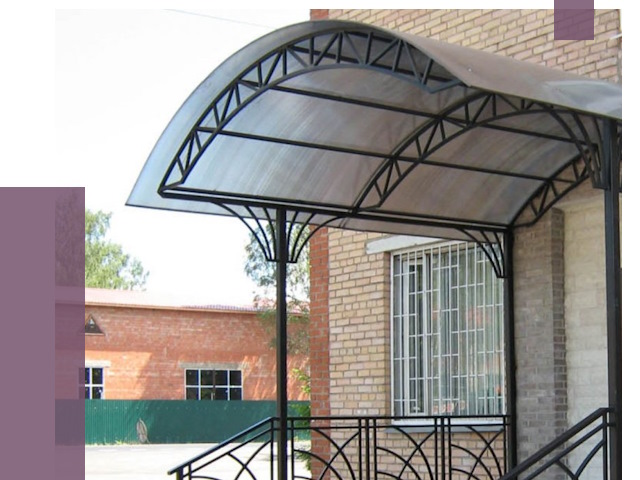 Металлические навесы и козырьки в Темрюке от 12866 руб.