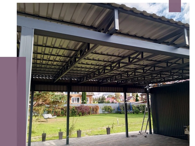 Монтаж навесов в Темрюке от 7411 руб. — установка навеса | ПРОЛЁТ-Тмр