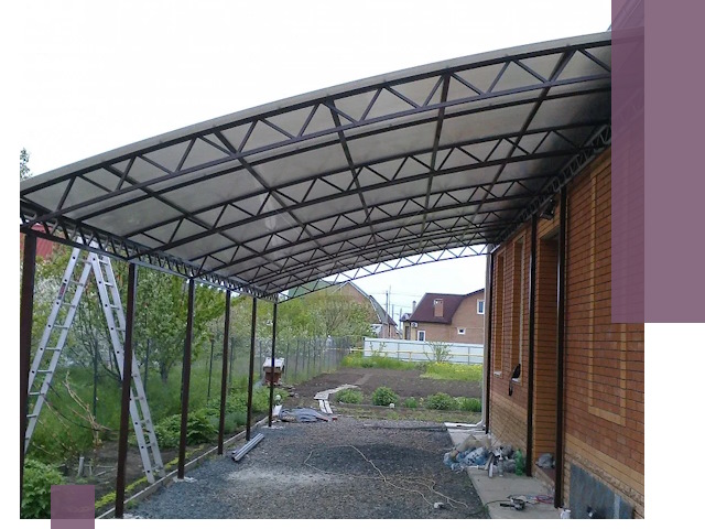 Профессиональный монтаж навесов под ключ в Темрюке