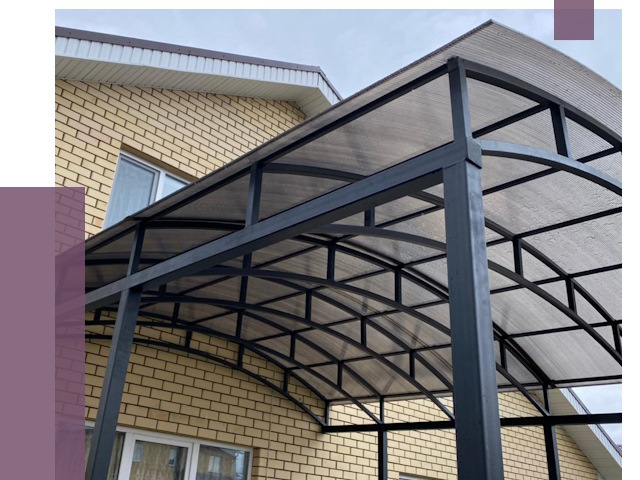 Монтаж козырьков в Темрюке от 11580 руб. | ПРОЛЁТ-Тмр