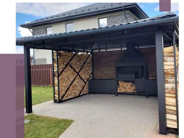 Навесы для барбекю в Темрюке от 12815 руб. под ключ | ПРОЛЁТ-Тмр