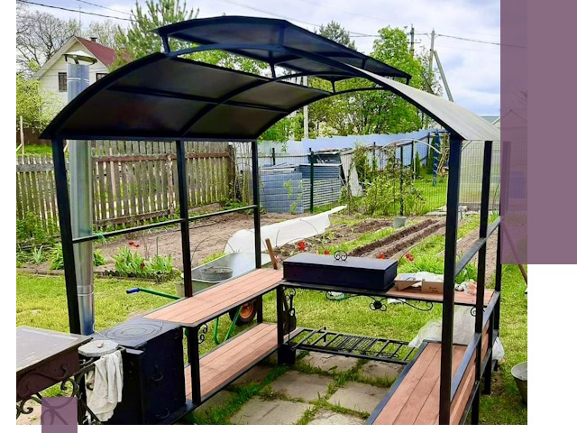 Навесы для барбекю в Темрюке: изготовление, монтаж и демонтаж