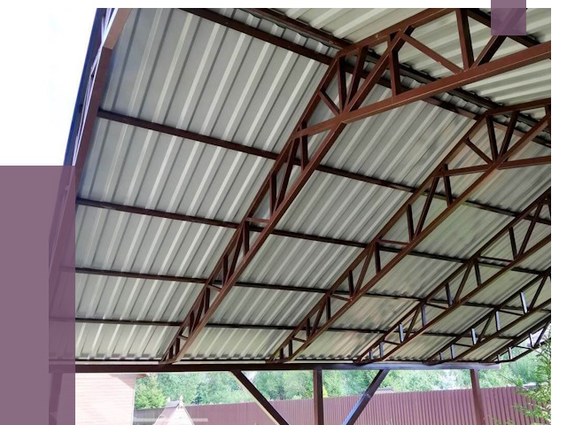 Навесы из профнастила в Темрюке от 7411 руб. | ПРОЛЁТ-Тмр