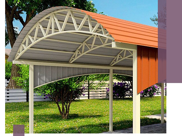 Навесы из профнастила под ключ в Темрюке — установка и монтаж