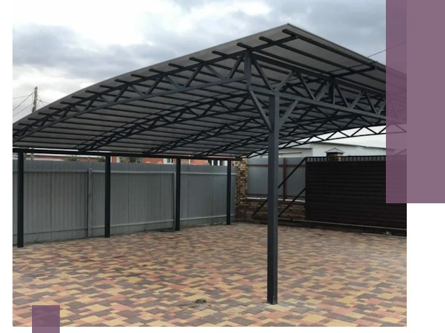 Металлические навесы под ключ в Темрюке — изготовление и монтаж