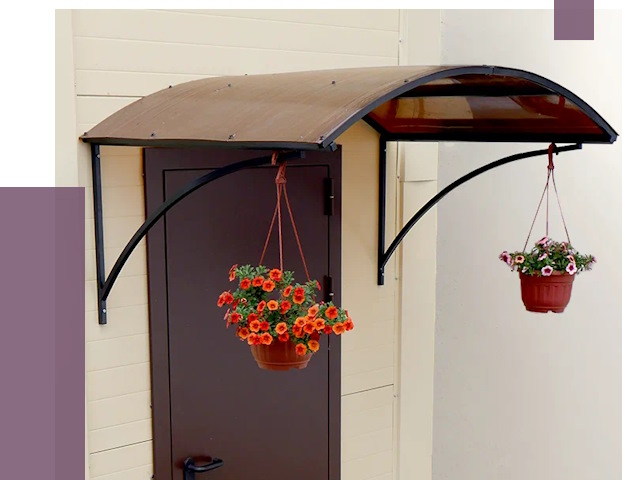 Козырьки над входом в Темрюке от 14925 руб.  | ПРОЛЁТ-Тмр