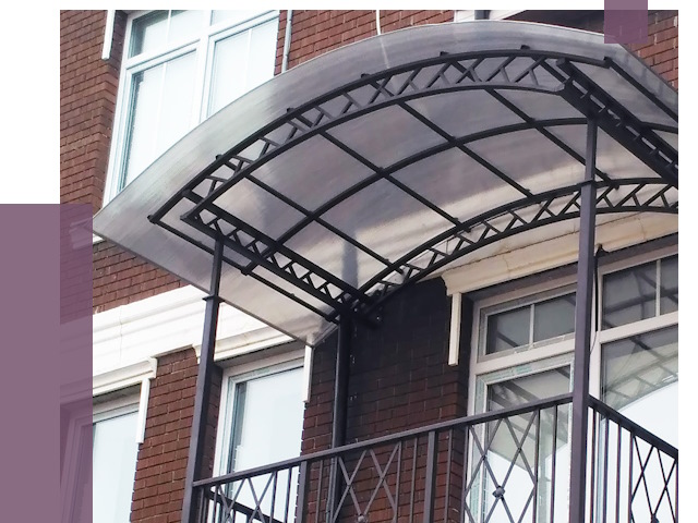 Козырьки над балконом в Темрюке от 8698 руб.  | ПРОЛЁТ-Тмр