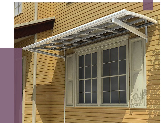 Козырьки над окнами в Темрюке от 7668 руб. — монтаж, покупки | ПРОЛЁТ-Тмр