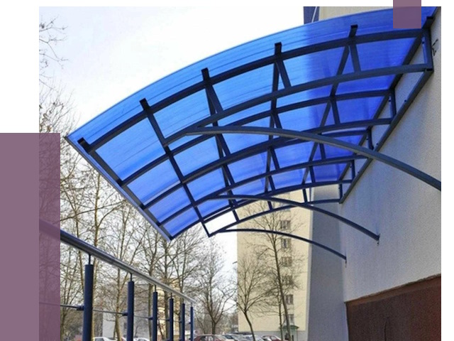 Козырьки из поликарбоната в Темрюке от 4323 руб. под ключ | ПРОЛЁТ-Тмр