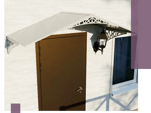 Металлические козырьки на входы и террасы в Темрюке