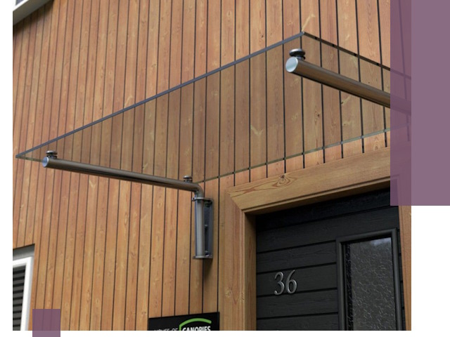 Стеклянные козырьки на входы и фасады в Темрюке