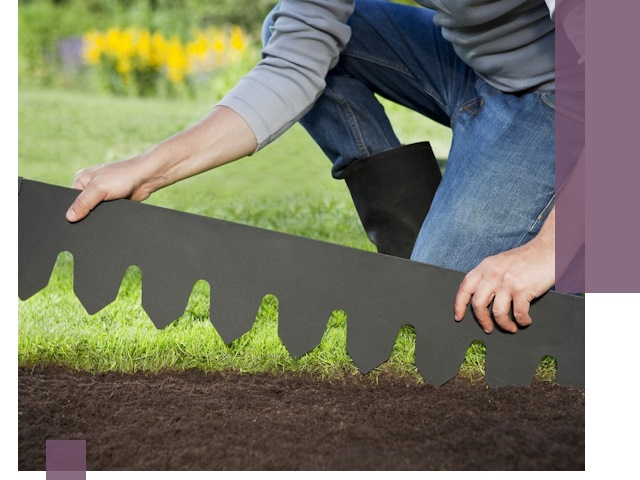 Металлические бордюры для газона в Темрюке — изготовление и монтаж